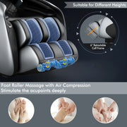 SL Track Full Body Zero Gravity Massage Chair with Voice Control Heat Foot Roller